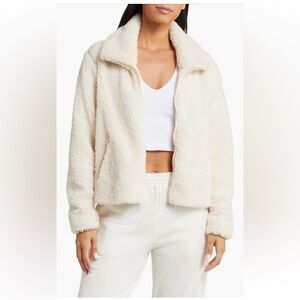 Beyond Yoga Faux Fur Zip Jacket